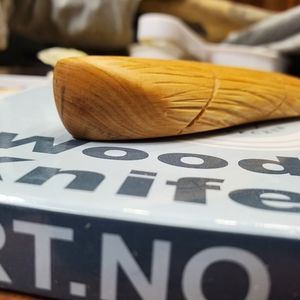 Hand carved mussle shell